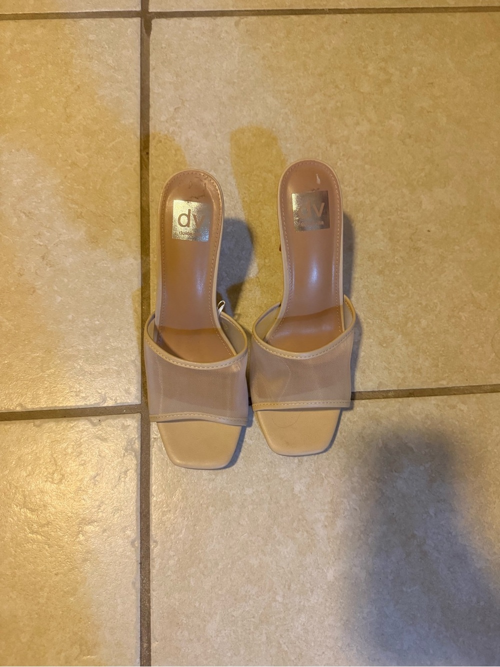 Dolce Vita Beige Nude Slide Heels